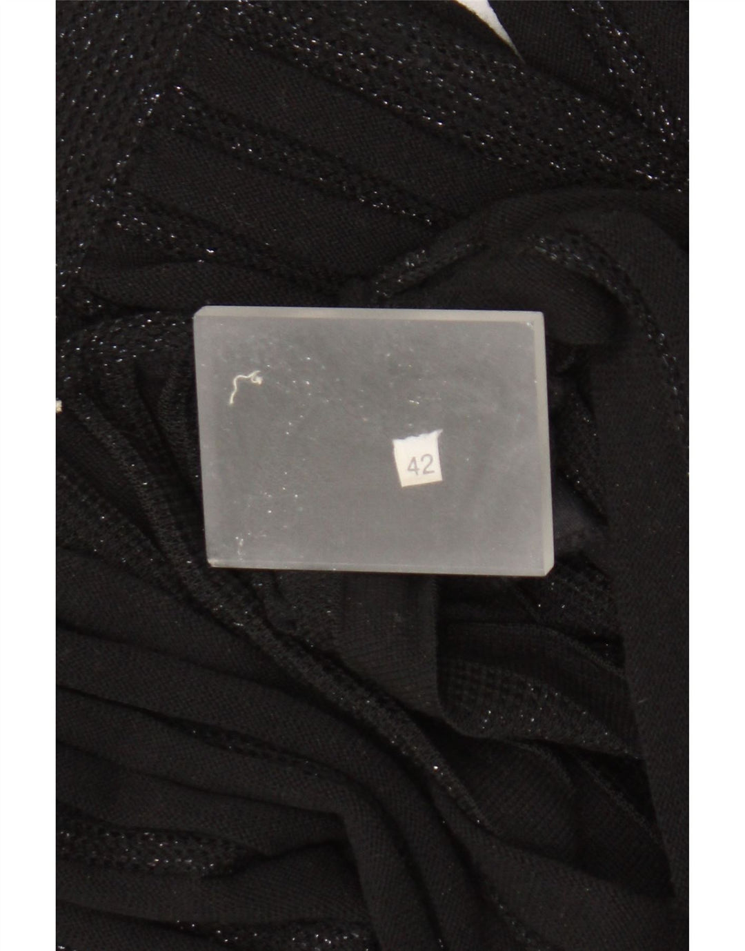 Suéter feminino vintage grande com decote em V IT 42 médio preto manchado