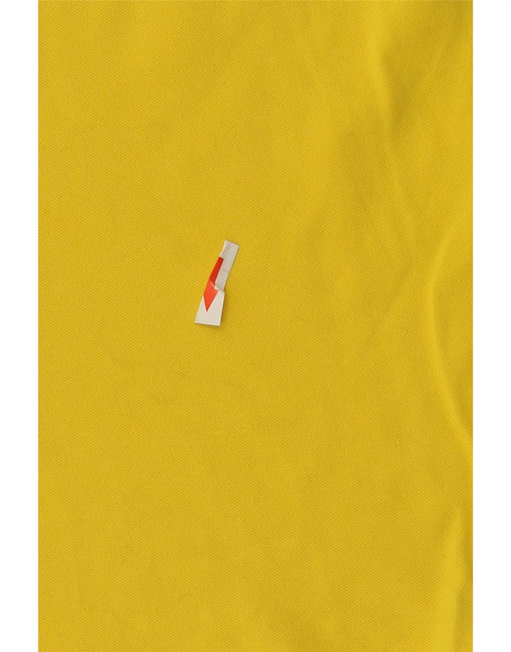 Camisa polo feminina Refrigue UK 14 grande algodão amarelo