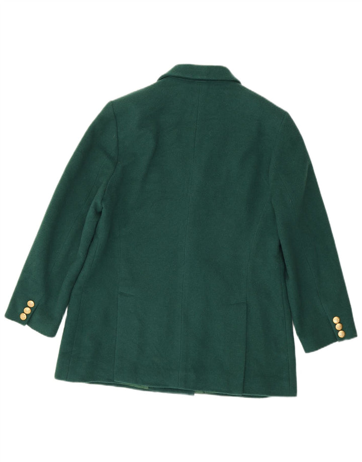 Jaqueta blazer feminina Les Copains com peito duplo IT 48 XL lã verde