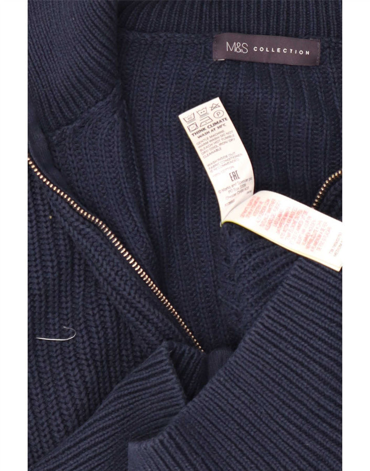 Suéter cardigã feminino Marks & Spencer Reino Unido 12 médio azul marinho