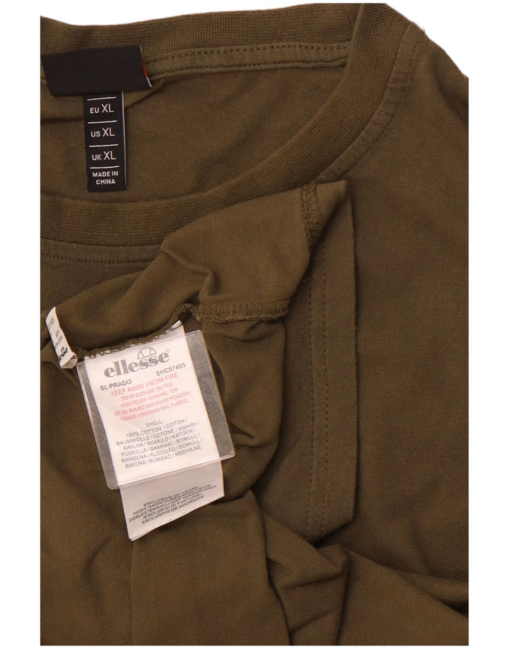 Camiseta gráfica masculina ELLESSE XL algodão cáqui