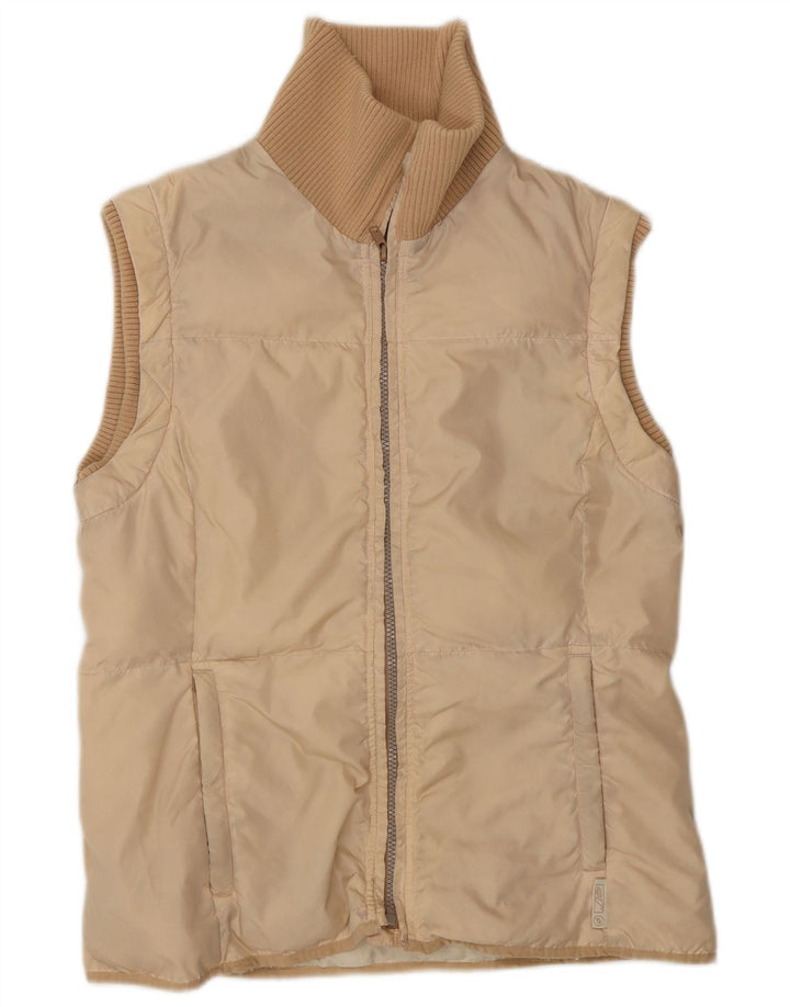 LOTTO Colete feminino acolchoado UK 8 pequeno nylon bege