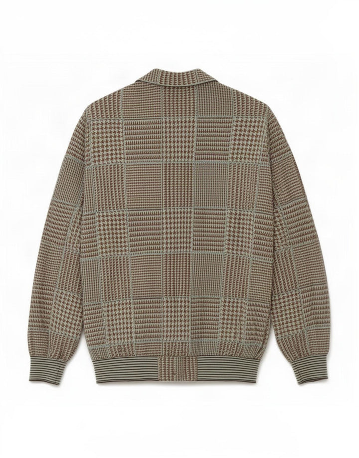 Liola Cardigan Feminino Top UK 14 Médio Marrom Houndstooth