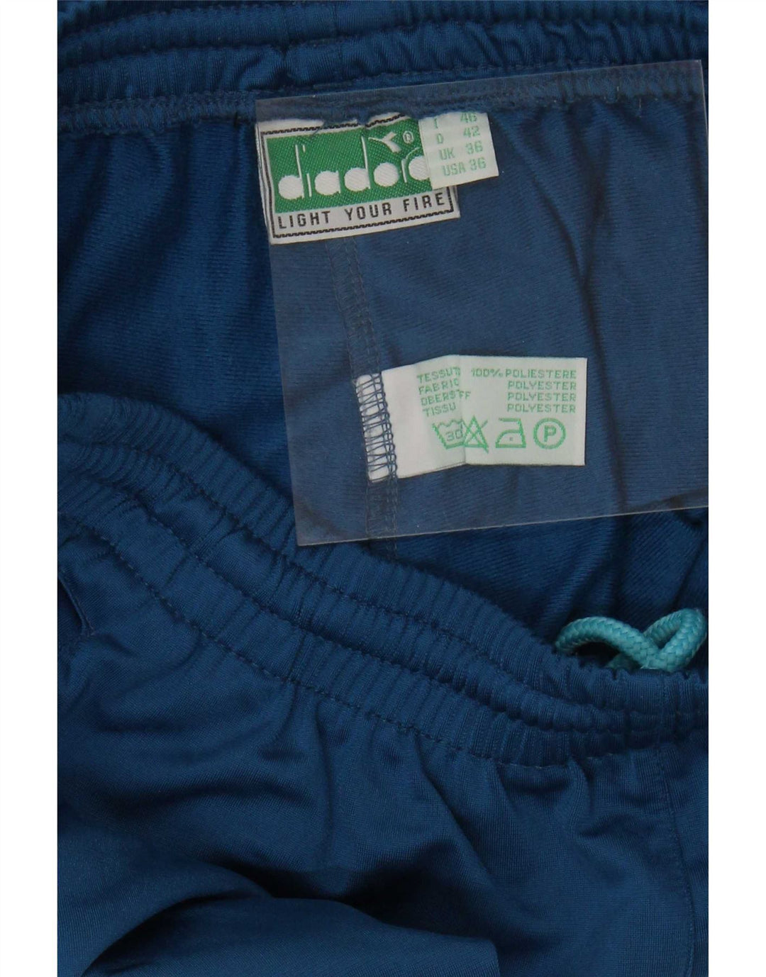 Calça de treino masculina Diadora grande poliéster azul