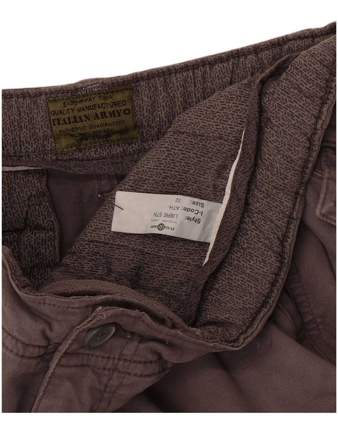 Shorts cargo masculino VINTAGE W32 marrom médio