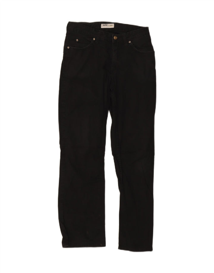 LEE Feminino Cameron Straight Jeans W30 L28 Algodão Preto