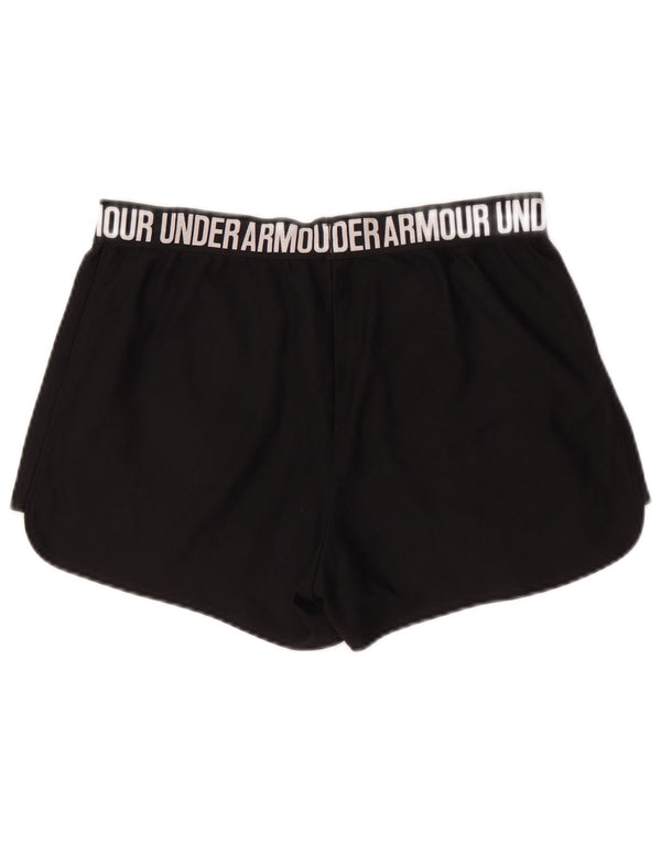 Shorts esportivos femininos Under Armour Heat Gear Graphic UK 14 grandes pretos