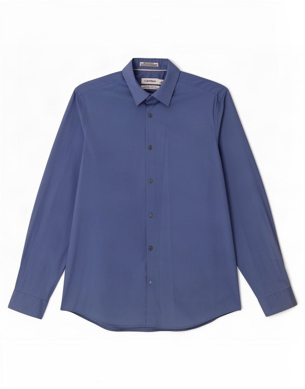 Calvin Klein Mens Shirt Size 15 1/2 Medium Blue Cotton Classic