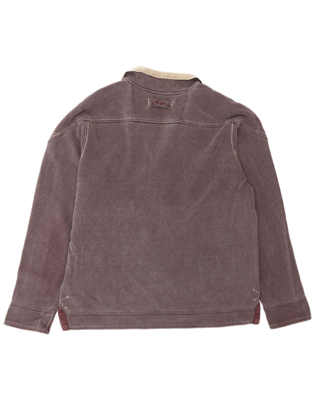 Fat Face Masculino 1/4 Zip Moletom Jumper Pequeno Algodão Marrom