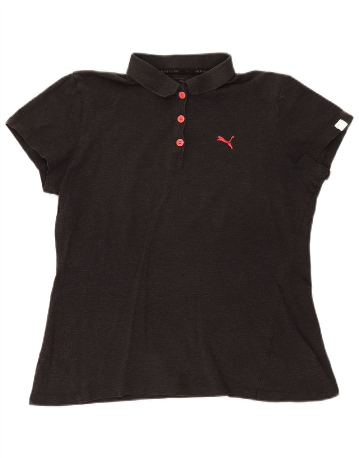 Camisa polo feminina de manga curta Regular Fit da Puma UK 14 cinza médio