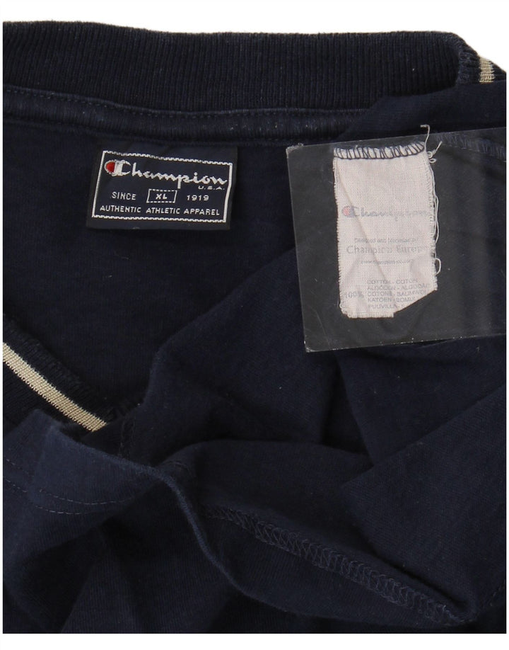 Camiseta masculina Champion XL azul marinho algodão