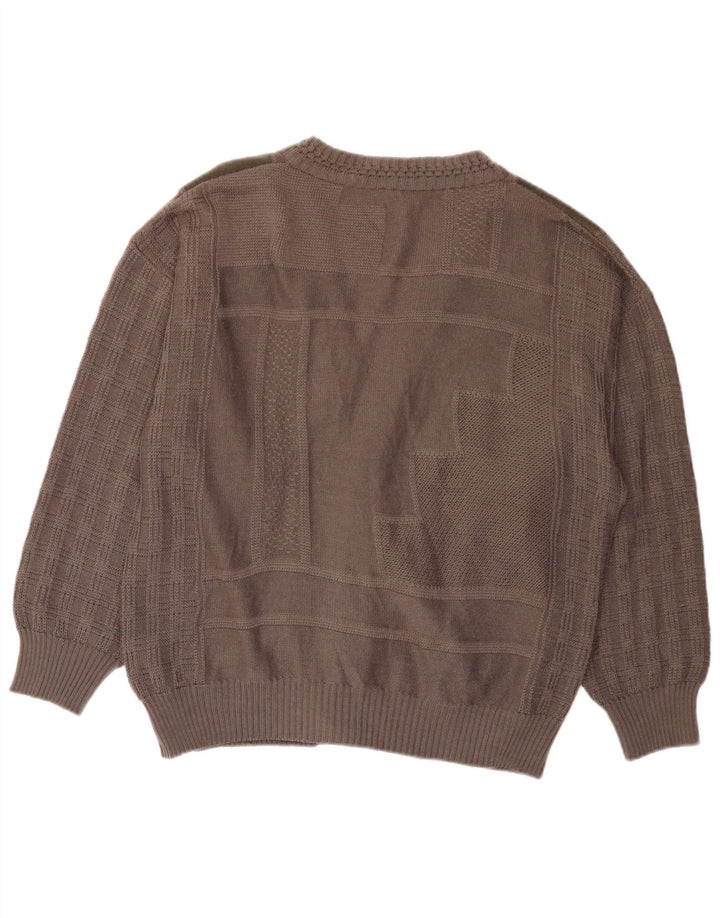Suéter cardigã masculino Walbusch IT 54 XL cinza colorblock