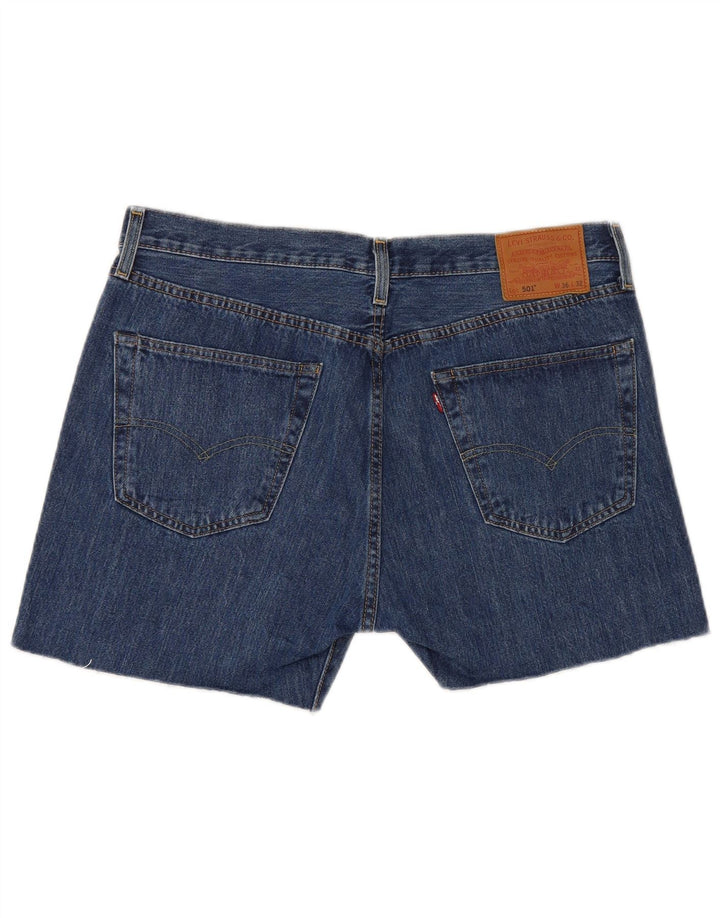 Shorts jeans masculino 501 da Levi's W36 grande algodão azul