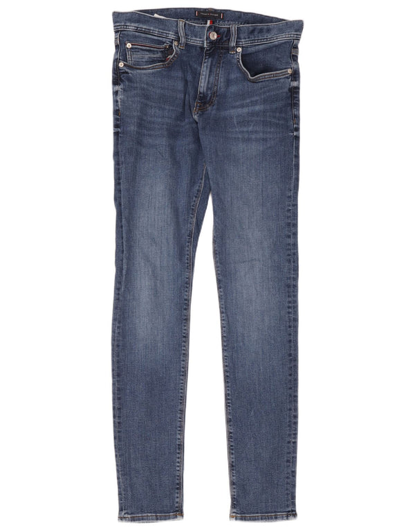 Tommy Hilfiger Masculino Layton Skinny Jeans W32 L34 Azul Algodão