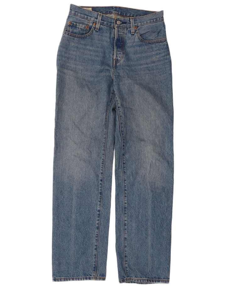 Calça jeans feminina Levi's 501 Straight W26 L32 azul algodão