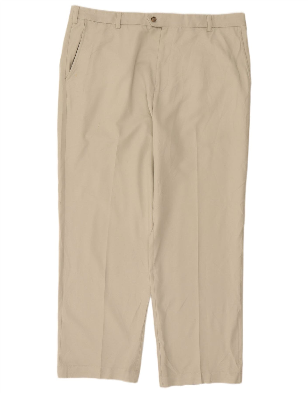 Calça chino reta masculina Izod W36 L32 poliéster branco