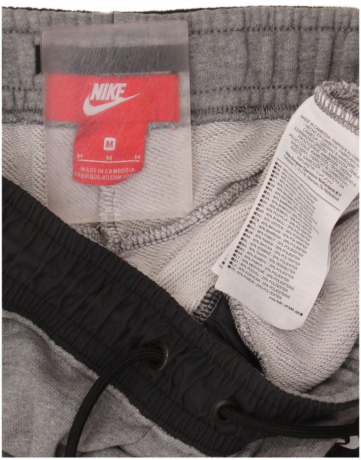 Calça de treino masculina NIKE Joggers cinza médio algodão colorblock