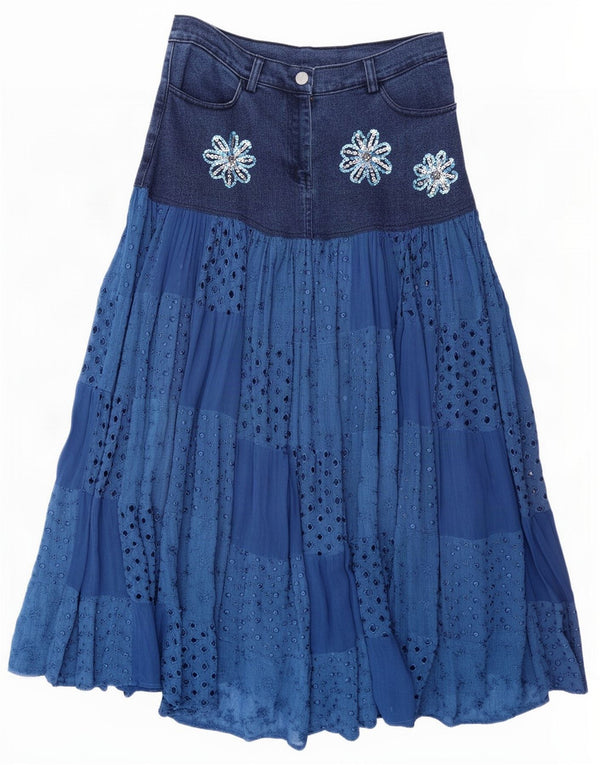 Positano by Jean Paul saia larga feminina grande W32 patchwork azul