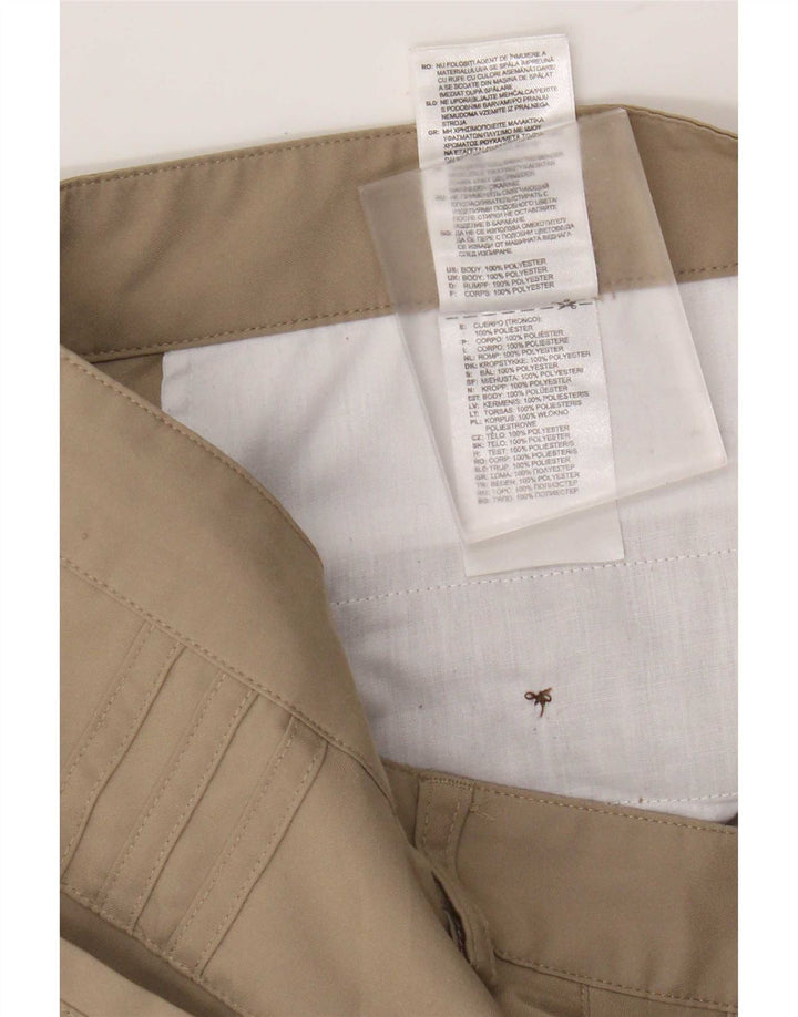 Adidas Mens Climalite Straight Chino Calças W34 L30 Poliéster Bege