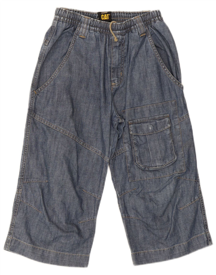 Jeans CAT Boys Cargo Straight 9-10 Anos W24 L16 Azul Algodão