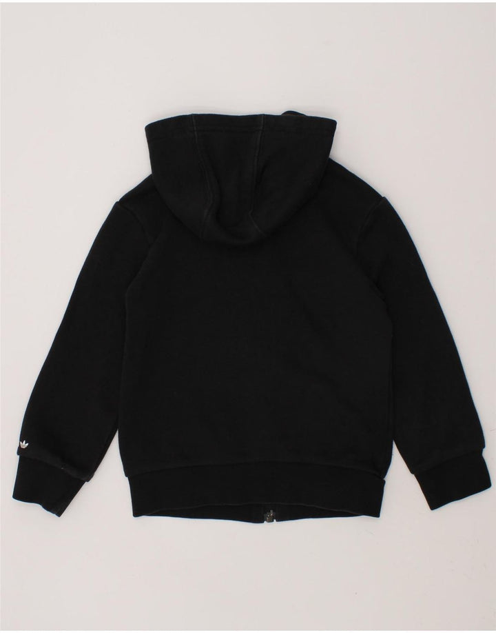 ADIDAS Baby Girls Graphic Zip Hoodie Sweater 9-12 Months Black Vintage Adidas and Second-Hand Adidas from Messina Hembry 