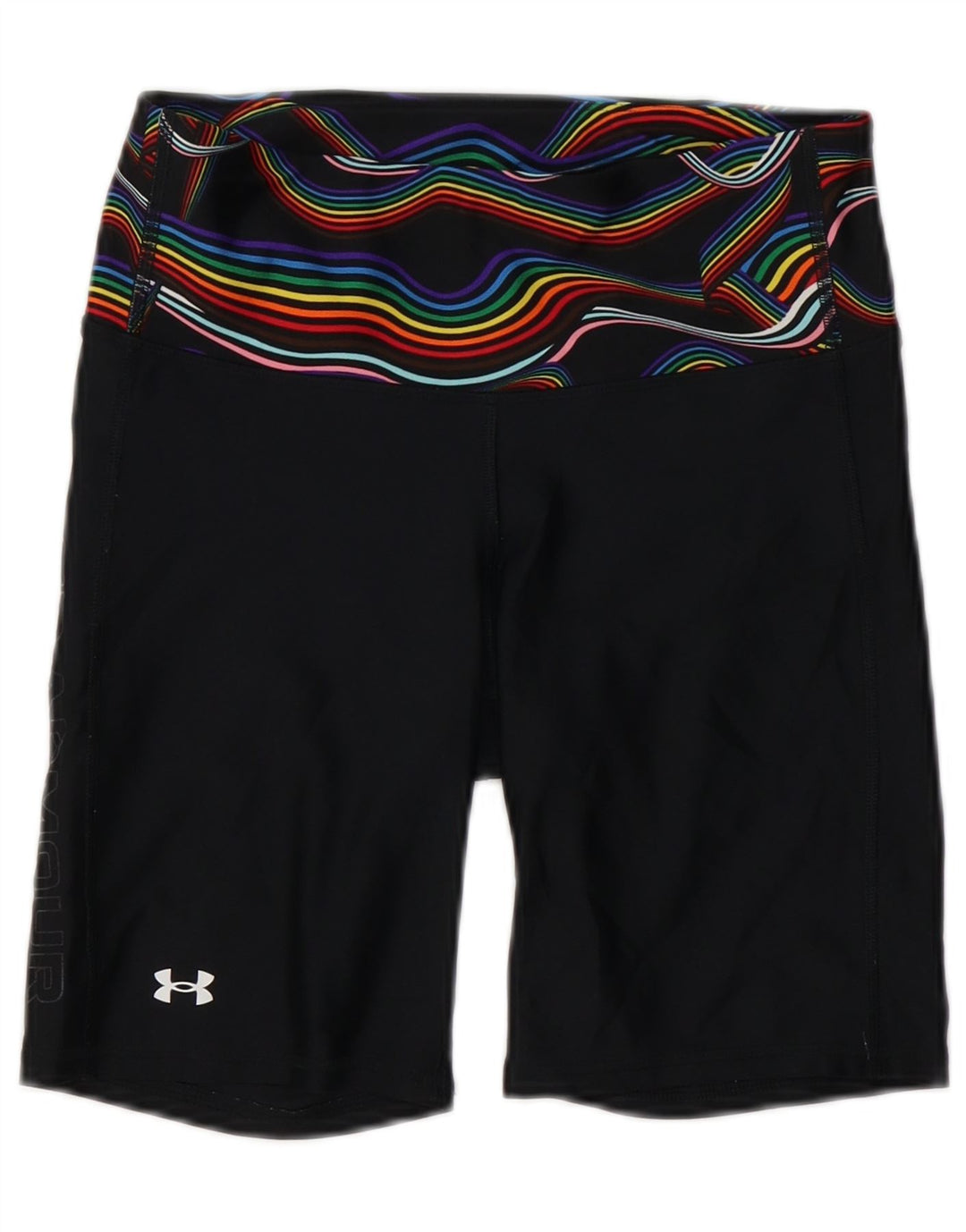 Shorts esportivos femininos Under Armour Heat Gear UK 12 poliéster preto médio