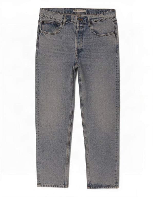 Zara Mens Slim Jeans EU 42 Grande W32 L27 Azul Algodão