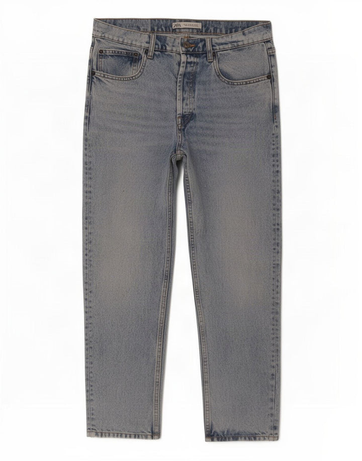 Zara Mens Slim Jeans EU 42 Grande W32 L27 Azul Algodão