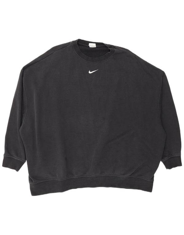 Nike feminino oversized moletom jumper UK 18 XL preto algodão
