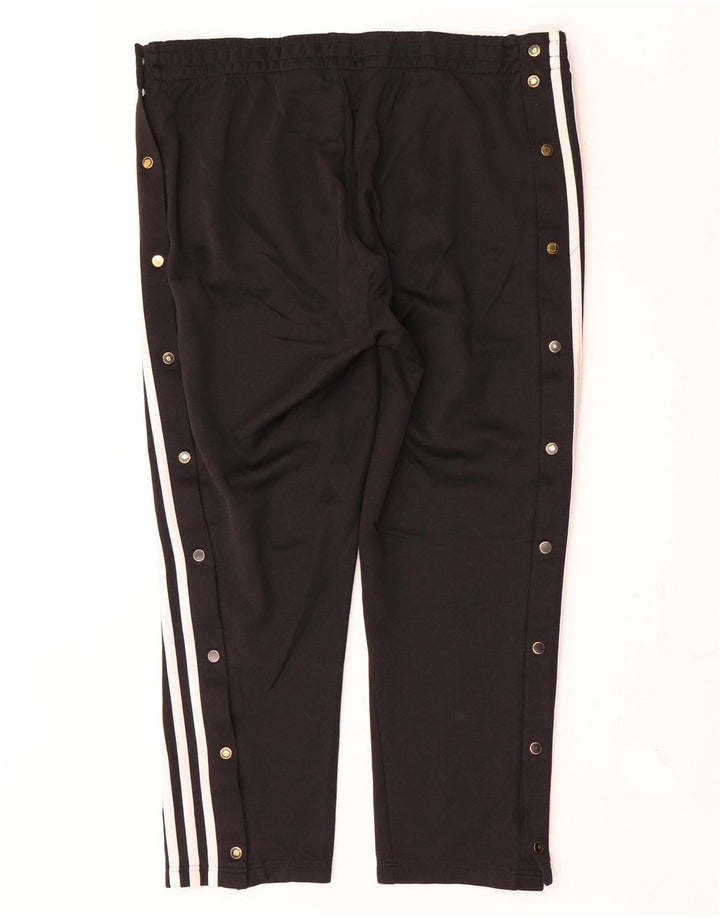 Adidas Womens Crop Tracksuit Calças Reino Unido 12/14 Médio Preto Poliéster