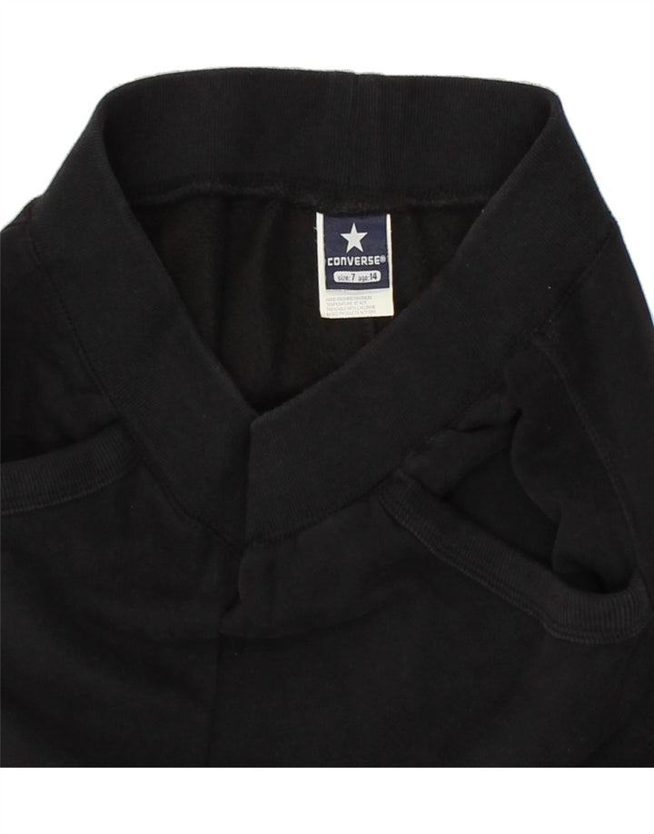 CONVERSE Girls Tracksuit Trousers 13-14 Years Black Cotton Vintage Converse and Second-Hand Converse from Messina Hembry 