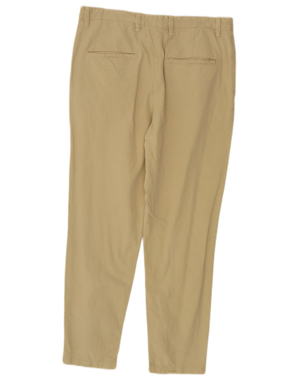 Zara Mens Slim Chino Calças EU 40 Médio W31 L28 Algodão Bege