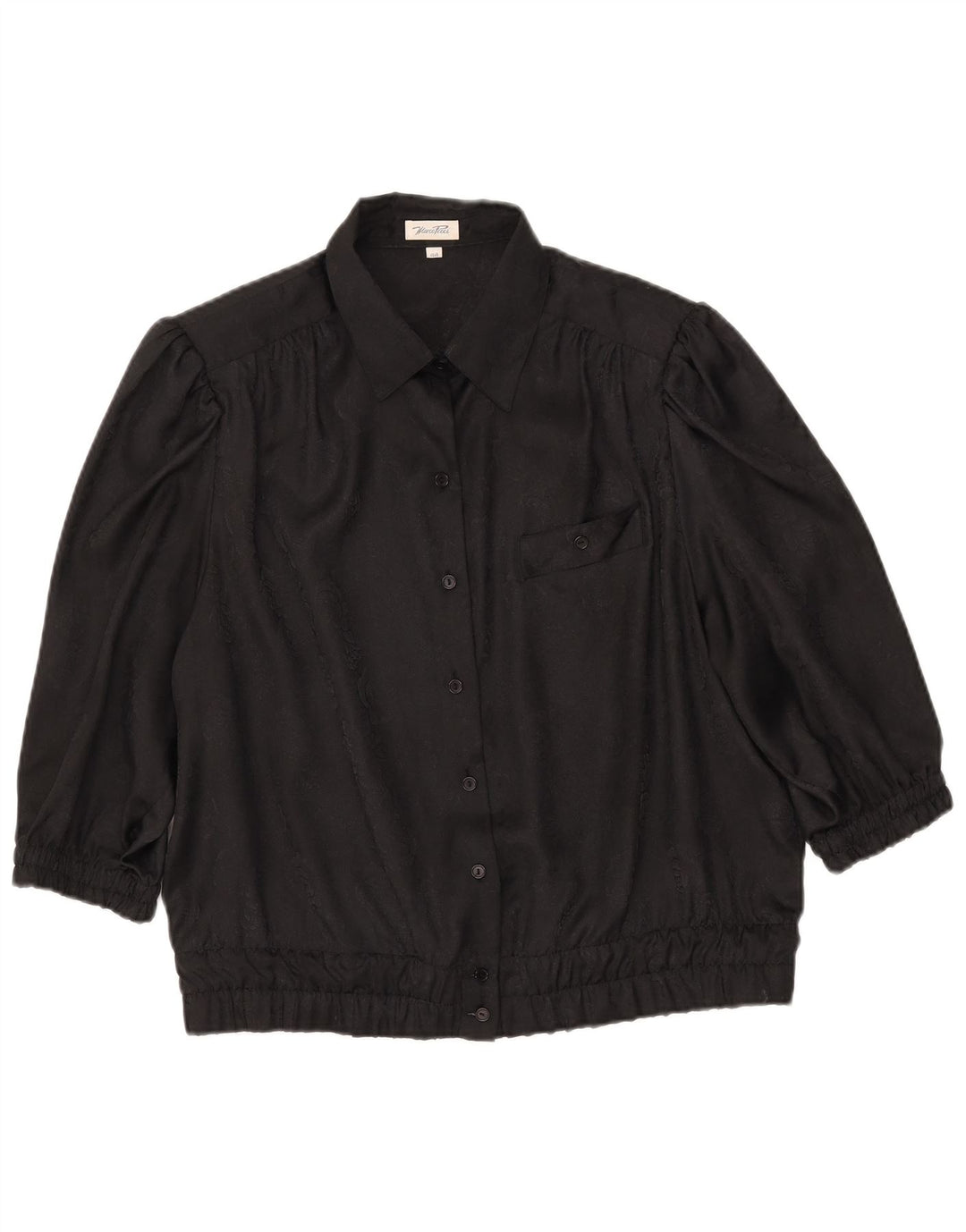 Blusa feminina Marco Pecci manga 3/4 IT 44 poliéster preto médio