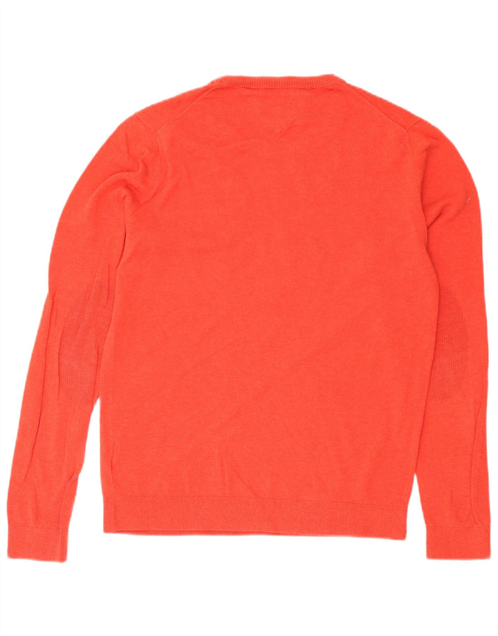 Suéter masculino Tommy Hilfiger com gola redonda, grande algodão vermelho
