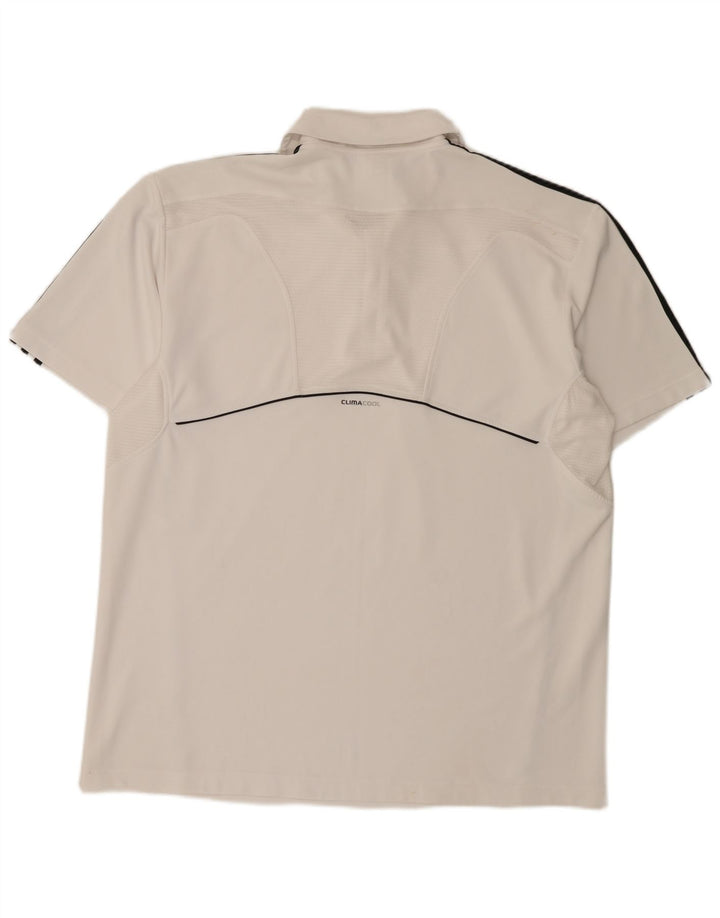 Adidas Mens Climacool Polo Shirt XL Branco Poliéster