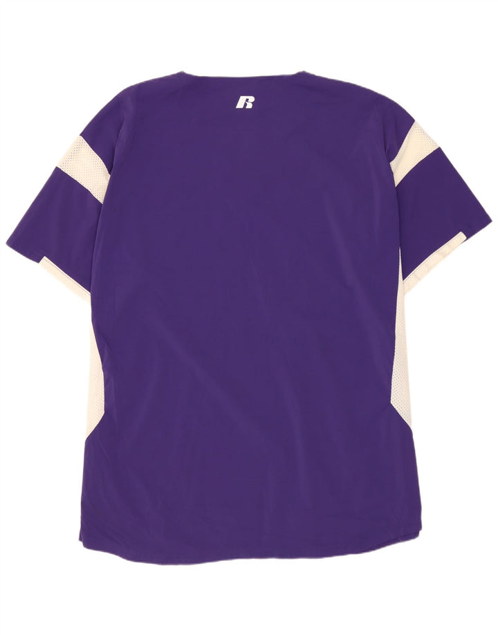 Camiseta masculina RUSSELL ATLÉTICA Top grande roxo colorido em nylon