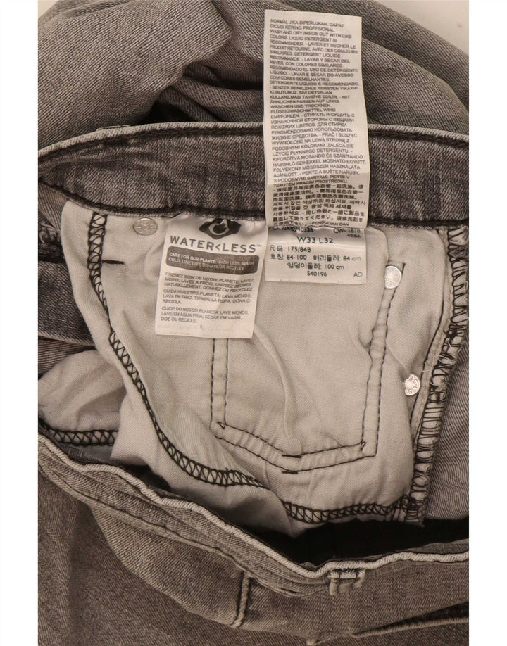 Calça Jeans Levis 511 Slim Masculina W33 L32 Cinza Algodão