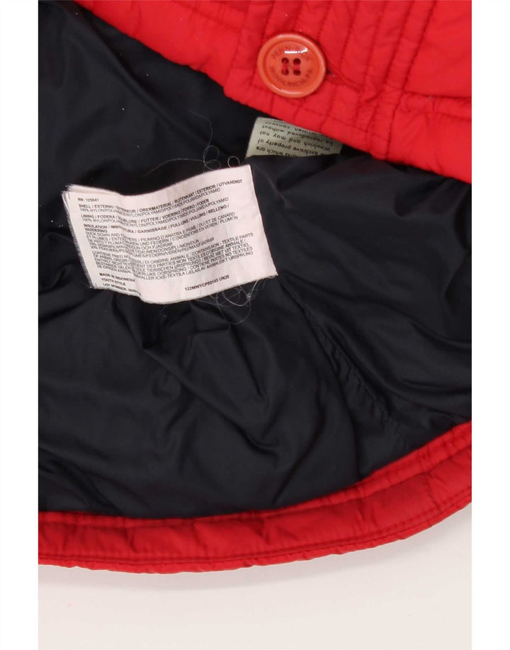 Jaqueta masculina Woolrich Penn-Rich acolchoada com capuz Reino Unido 38 nylon vermelho médio