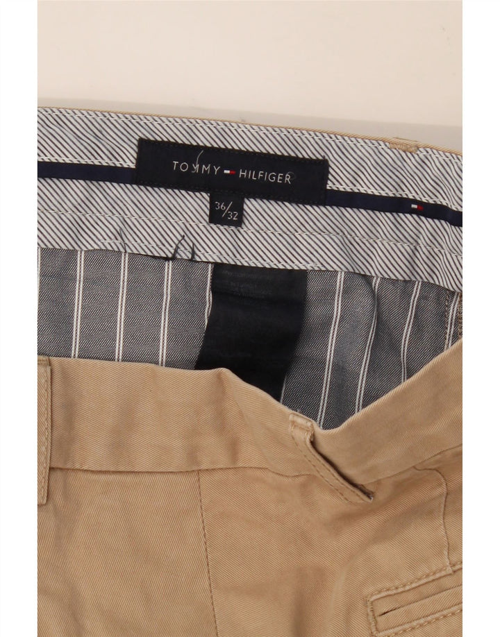 TOMMY HILFIGER Mens Straight Chino Trousers W36 L32 Beige Vintage Tommy Hilfiger and Second-Hand Tommy Hilfiger from Messina Hembry 