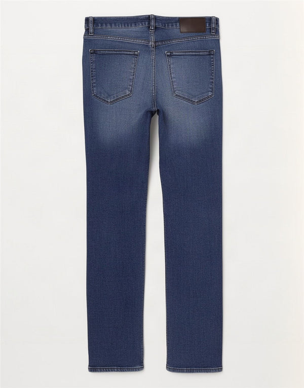 Hugo Boss Mens Straight Jeans W32 L30 Azul Algodão