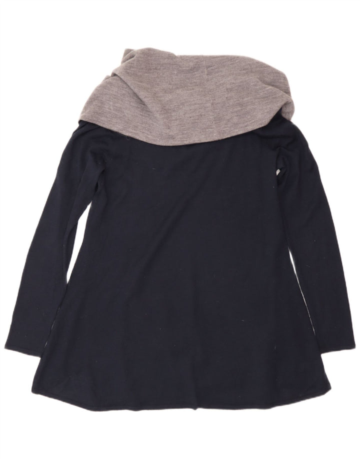Suéter feminino Phase Eight com gola redonda Reino Unido 12 médio azul marinho