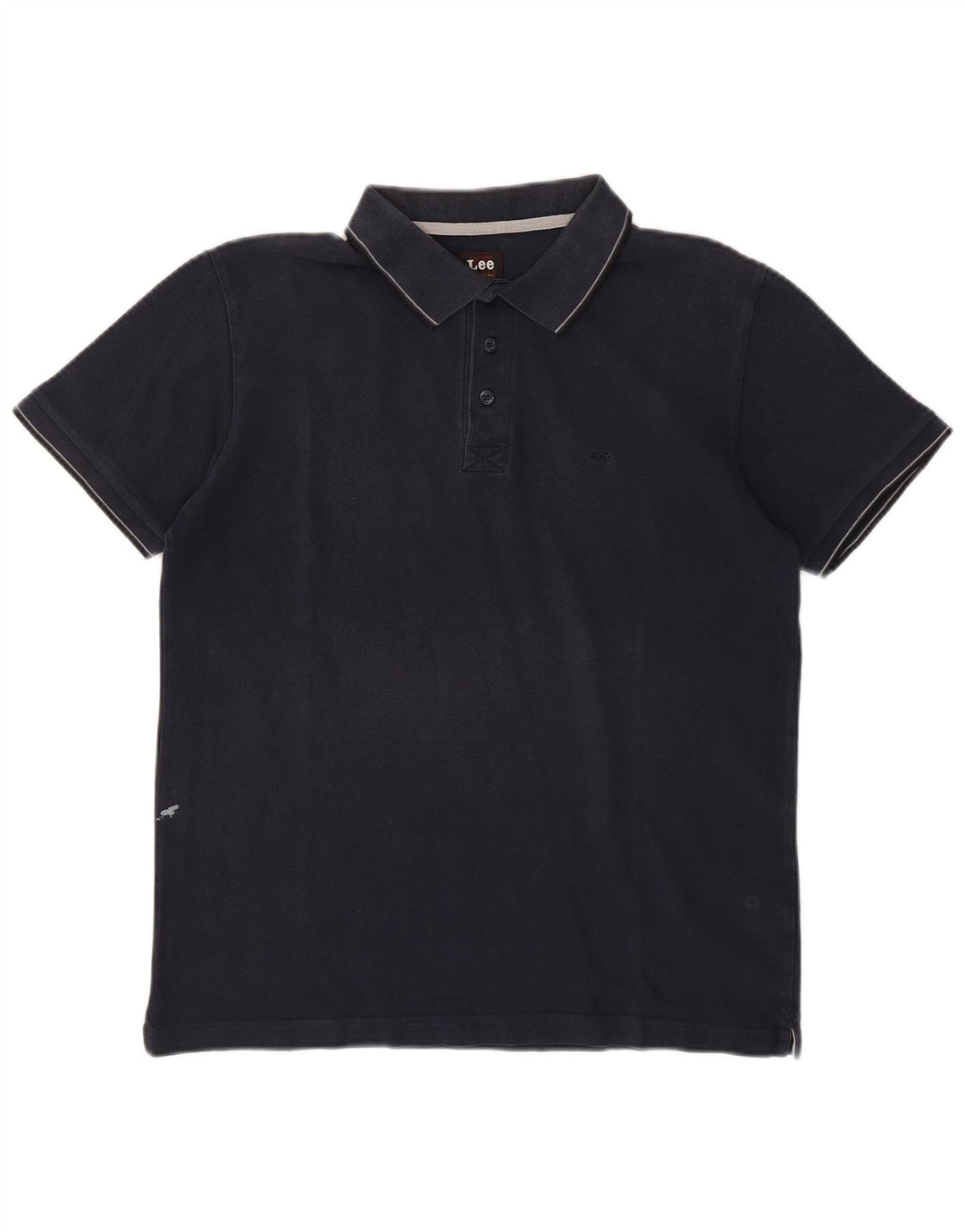 Camisa polo masculina LEE grande algodão azul marinho
