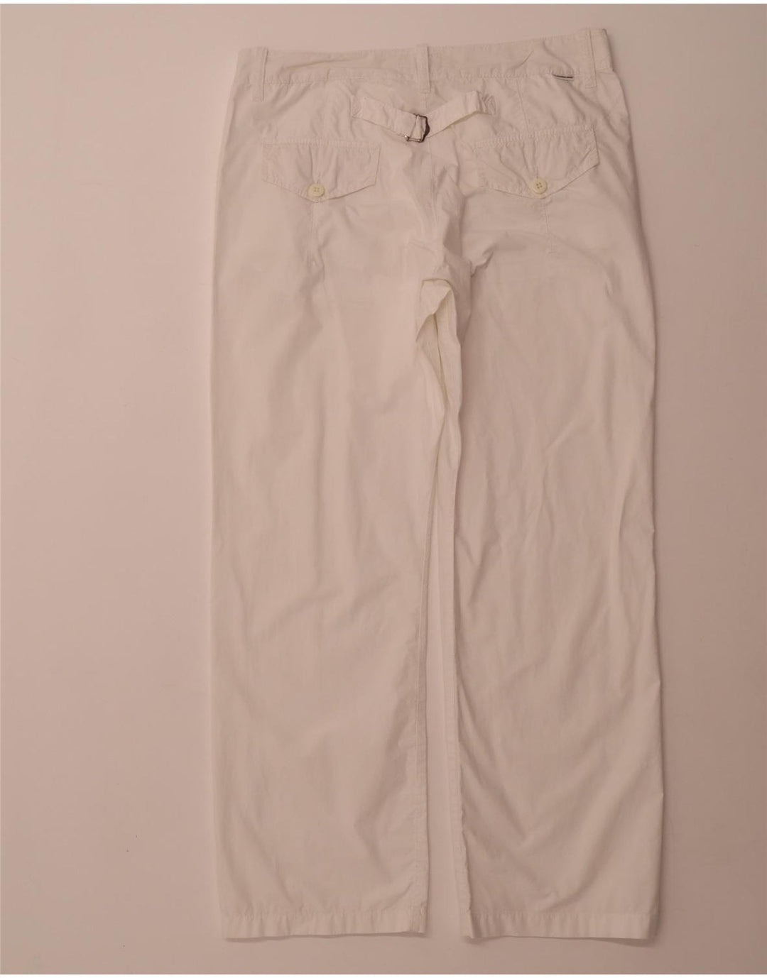 CALVIN KLEIN Calça feminina casual reta W34 L30 algodão branco