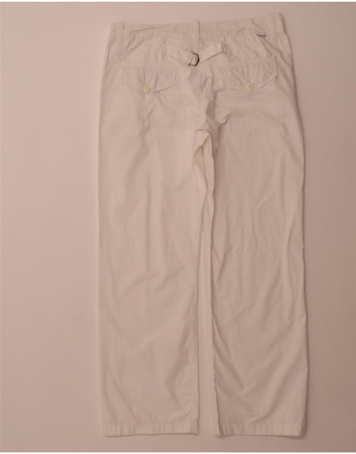 CALVIN KLEIN Calça feminina casual reta W34 L30 algodão branco