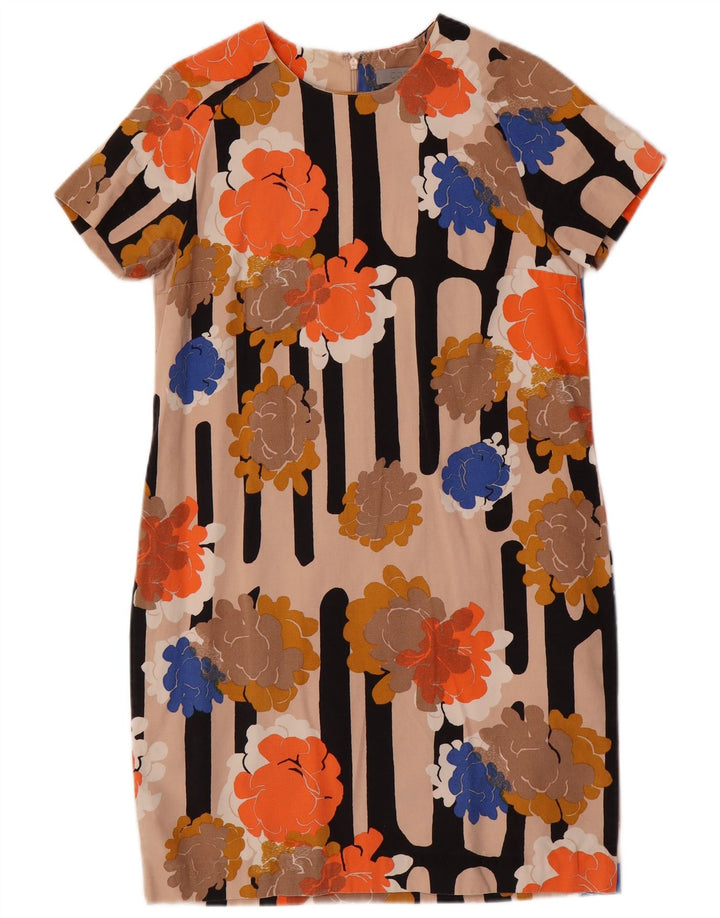 Vestido feminino COS Shift EU 36 pequeno algodão floral multicolorido