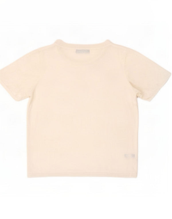 Marks & Spencer Blusa feminina de manga curta Top UK 12 Viscose branca média