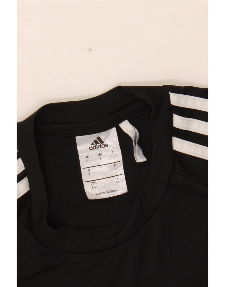 ADIDAS Mens Climalite T-Shirt Top Pequeno Preto Colorblock