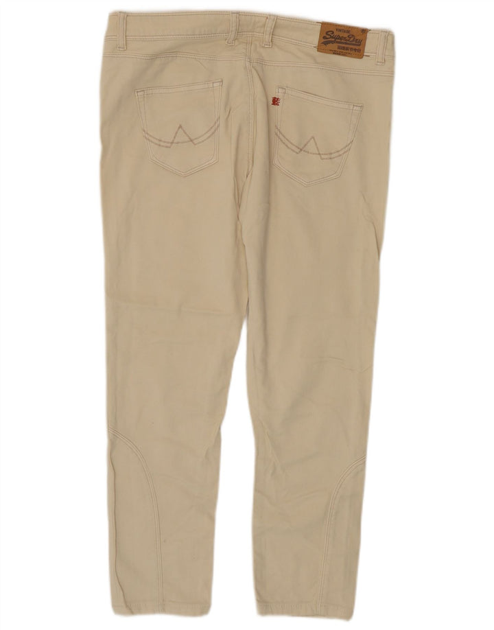 Jeans Superdry Feminino Slim W32 L25 Algodão Bege