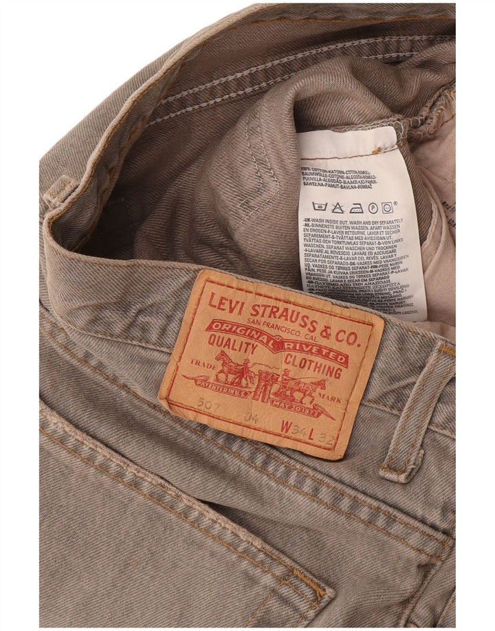 Jeans Levi's 507 Bootcut W34 L32 Cinza Algodão