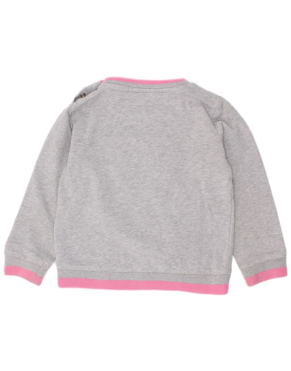 Suéter gráfico Guess Baby Girls 18-24 meses cinza colorblock